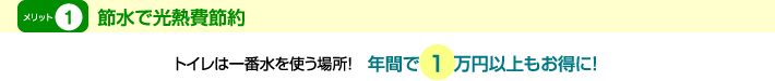 節水で光熱費節約