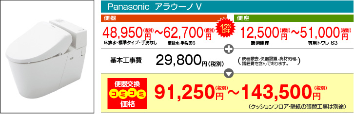 Panasonic アラウーノS（全自動おそうじトイレ・一体型・タンクレスタイプ）