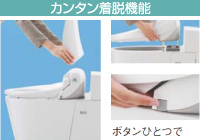 カンタン着脱機能